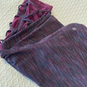 Champion activewear leggings. Inner waistband pocket. Purple. Medium.